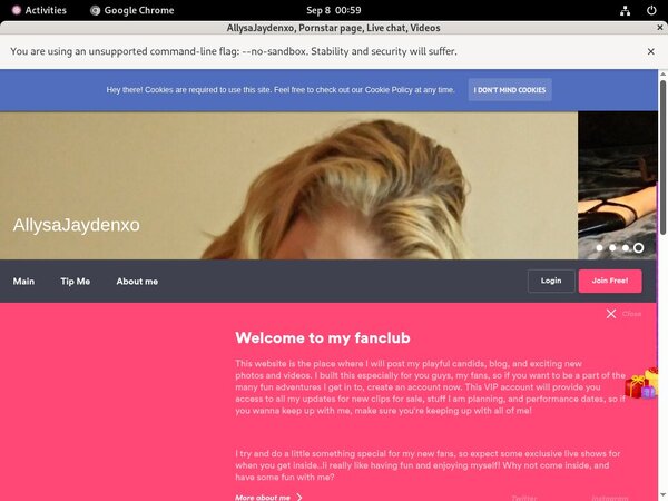Allysajaydenxo.modelcentro.com Pay Pal Account
