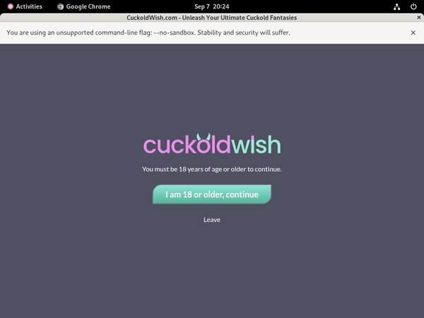 Cuckold Wish Free Username