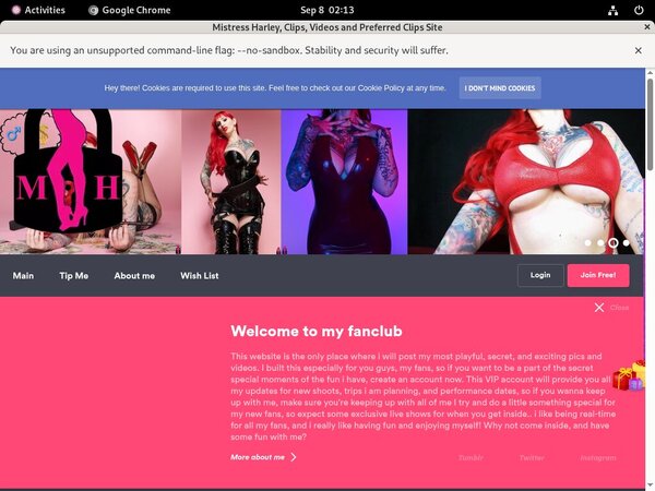 Free Account On MistressHarley