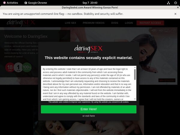 Free Daring Sex Promo Code